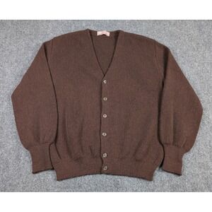 Lemmermayer Alpaca Cardigan Mens EU 44 Brown Maus & Hoffman Made In Austria